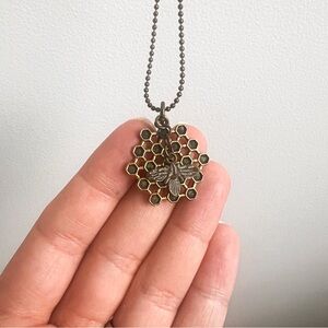 Bee Honeycomb Pendant Necklace